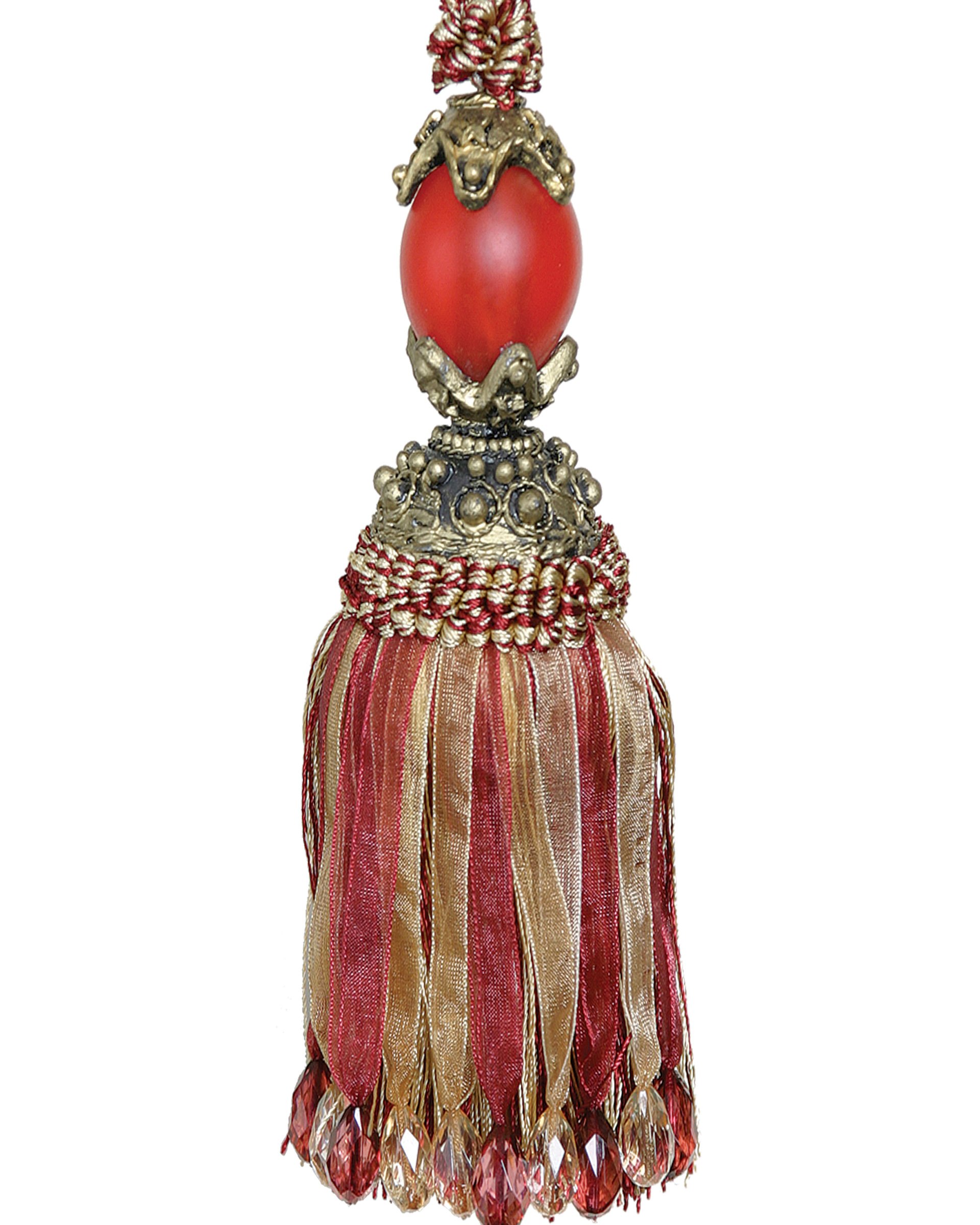 Tassel with acrylic Ball - Red Wine 17cm