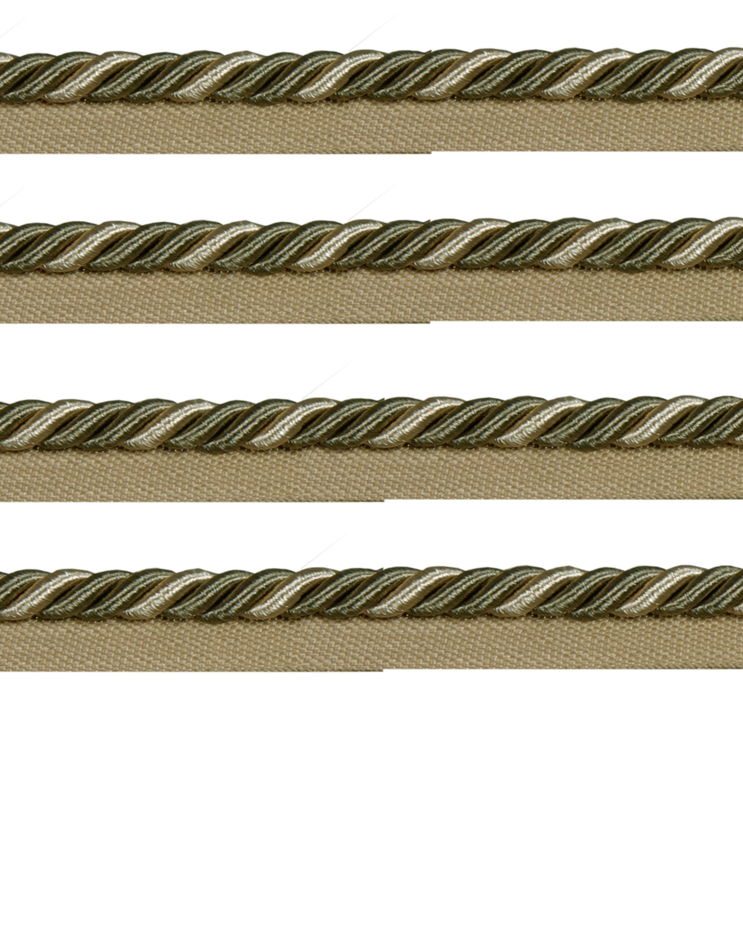 Piping Cord on Tape 8mm- Olive Green Price is for 5 metres