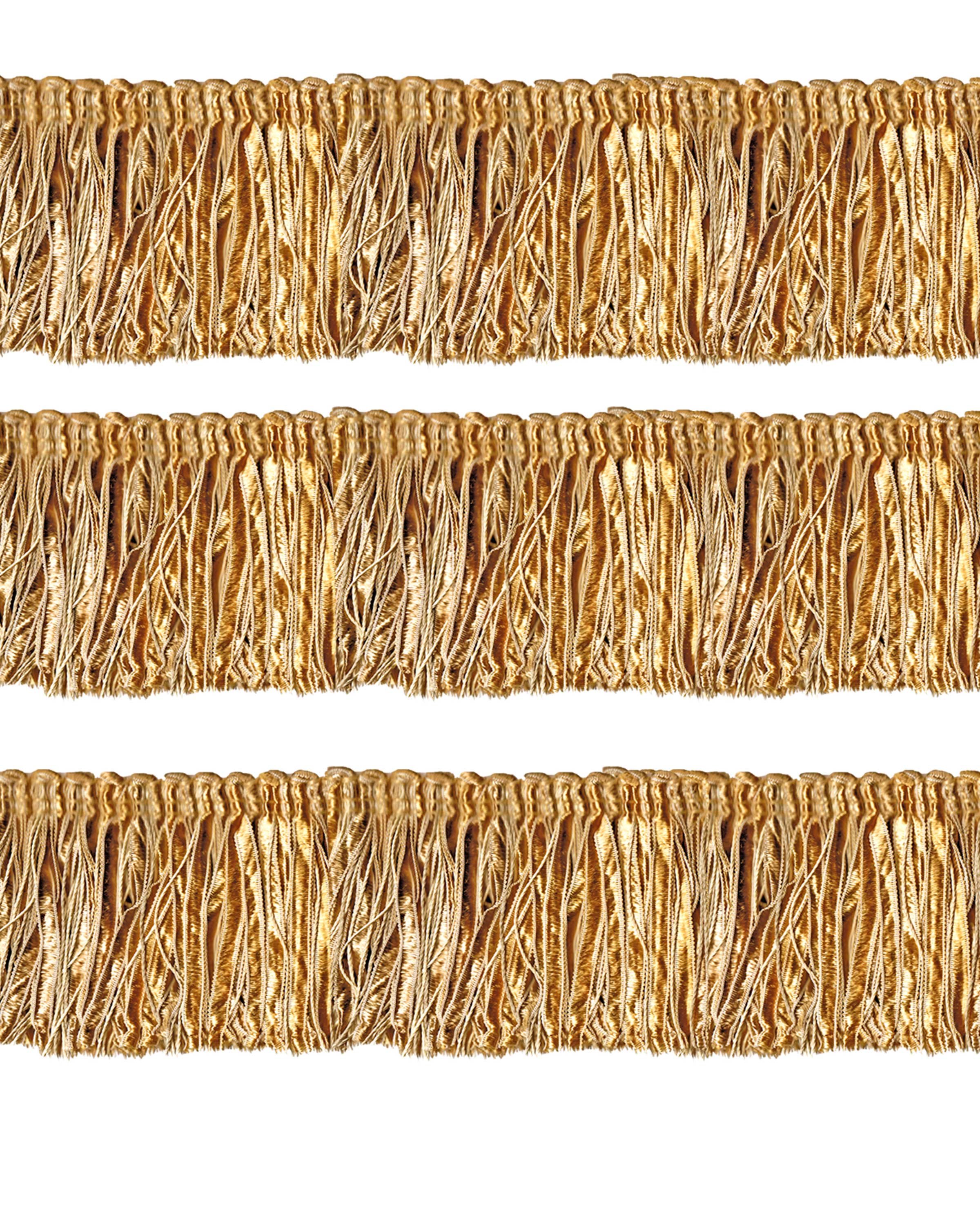 Bullion Fringe with Ribbons - Gold 60mm Price is for 5 metres