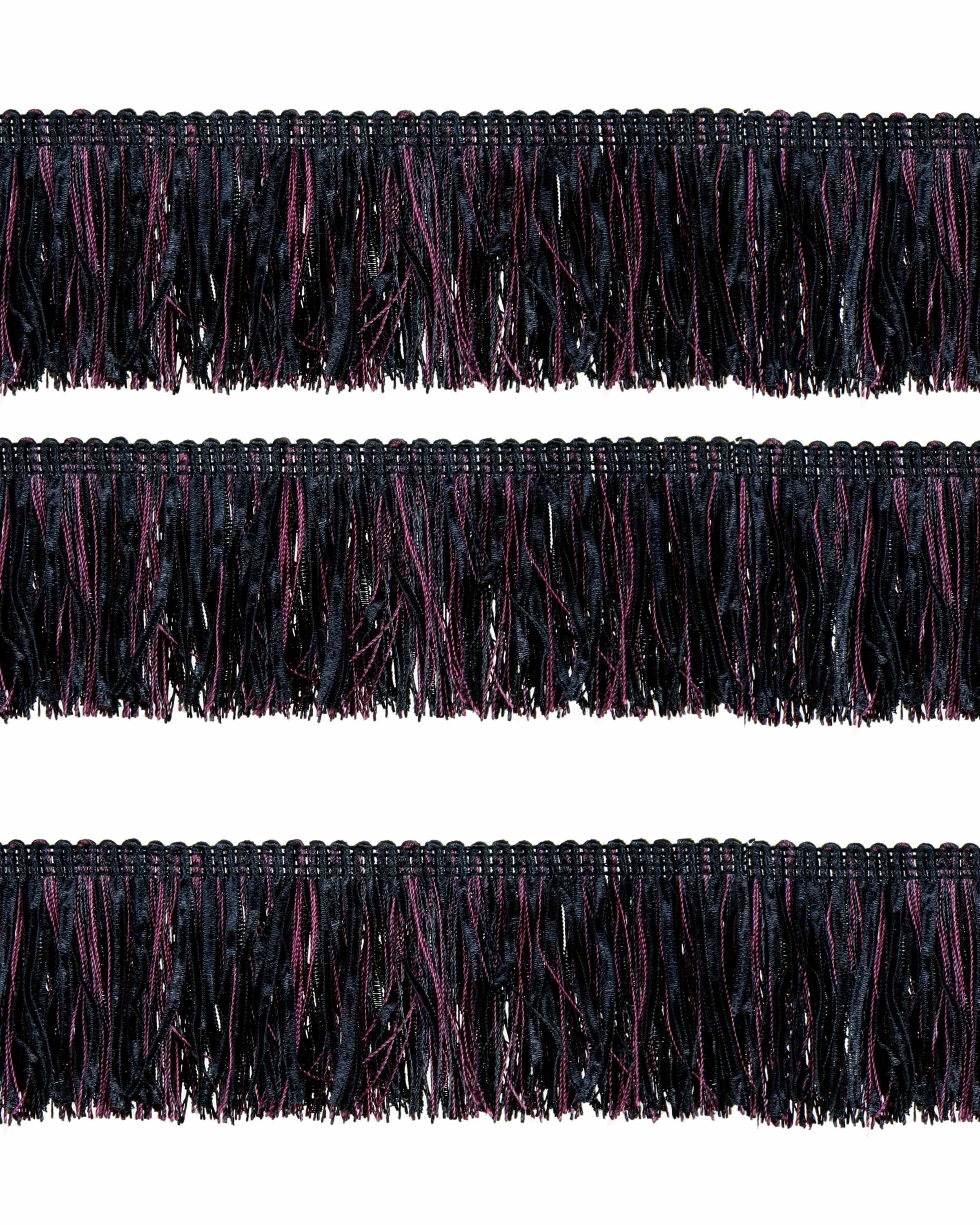 Bullion Fringe with Ribbons - Red Wine / Black 60mm Price is for 5 metres  