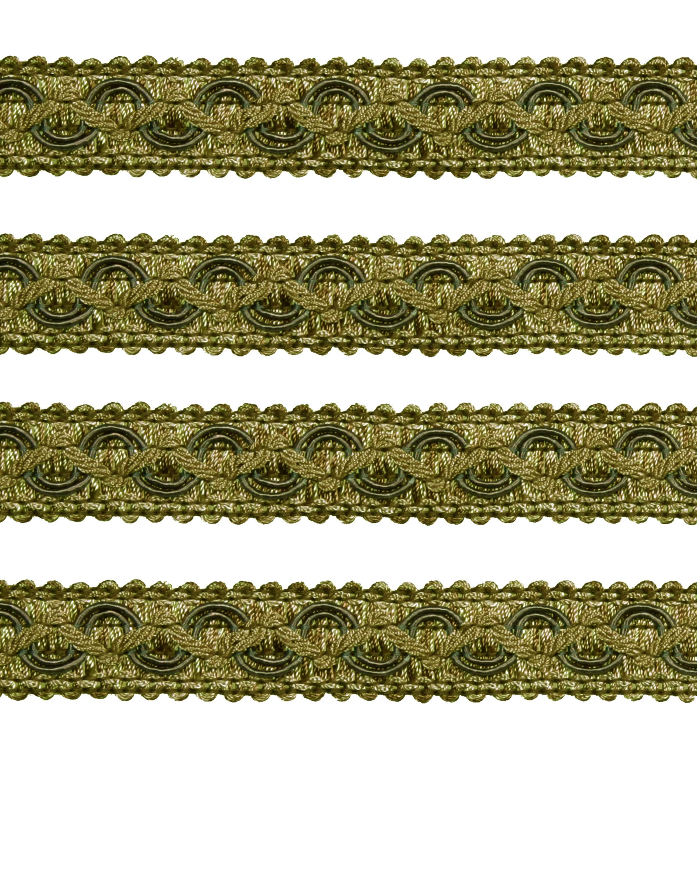 Braid - Olive / Antique Gold 20mm Price is for 5 metres