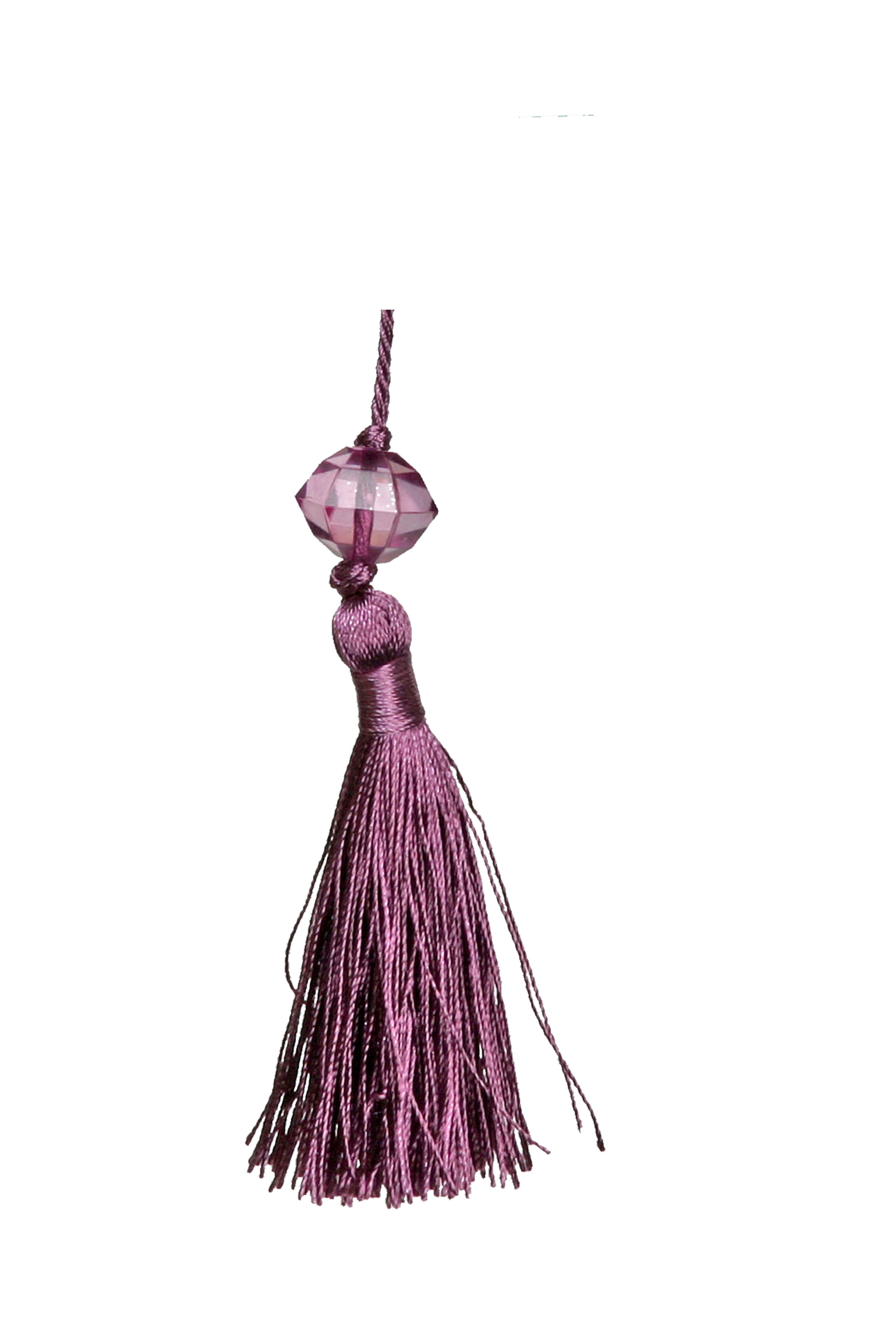Small Tassel with bead - Purple 6.5cm Pack of 5