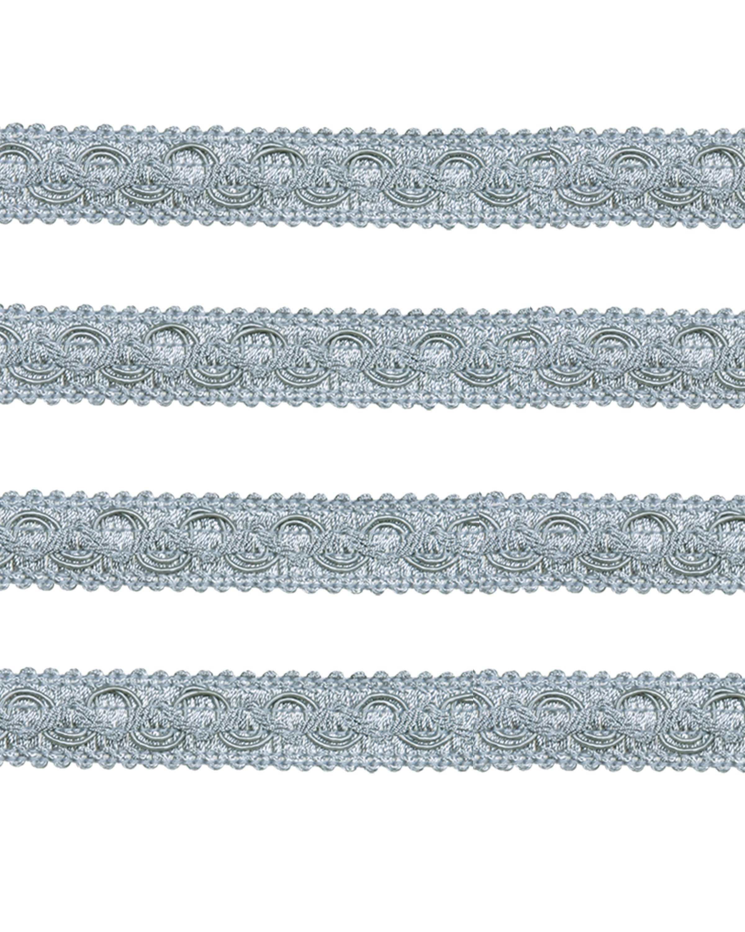 Ornate Braid - French Silver Blue 20mm Price is for 5 metres