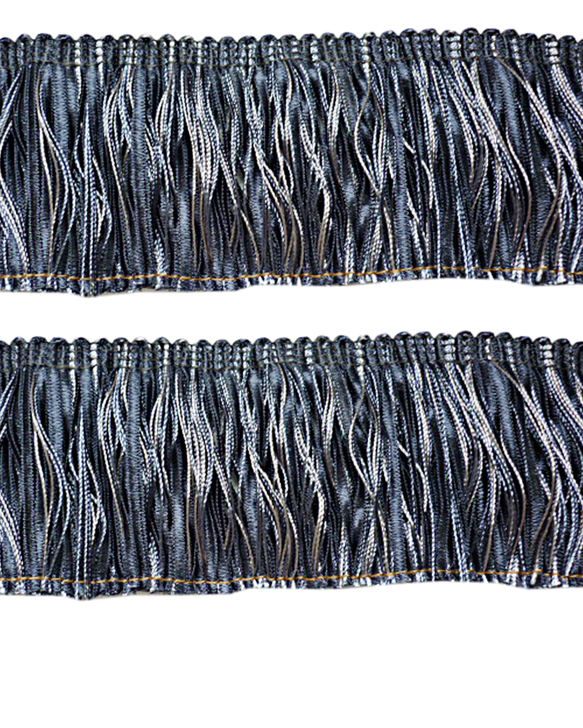 Ruche Fringe with ribbons - Blue 60mm Price is for 5 metres
