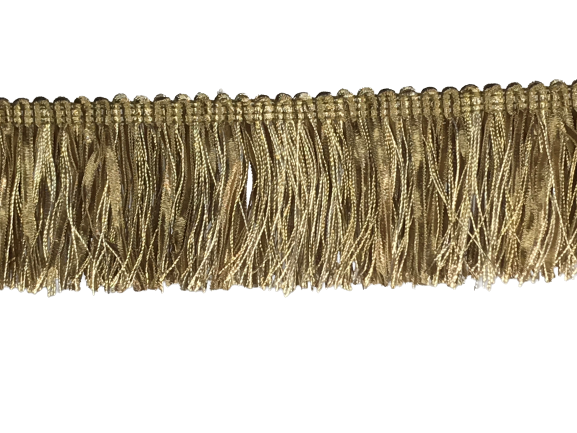 Bullion Fringe with Ribbons - Beige 60mm Price is for 5 metres