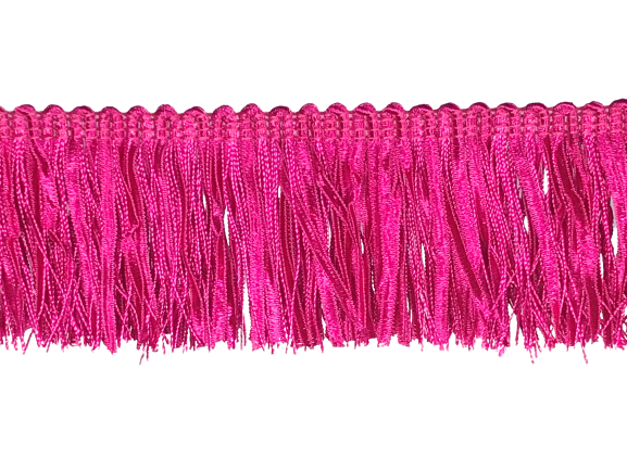 Ruche Fringe - Fuchsia Pink 60mm Price is for 5 metres