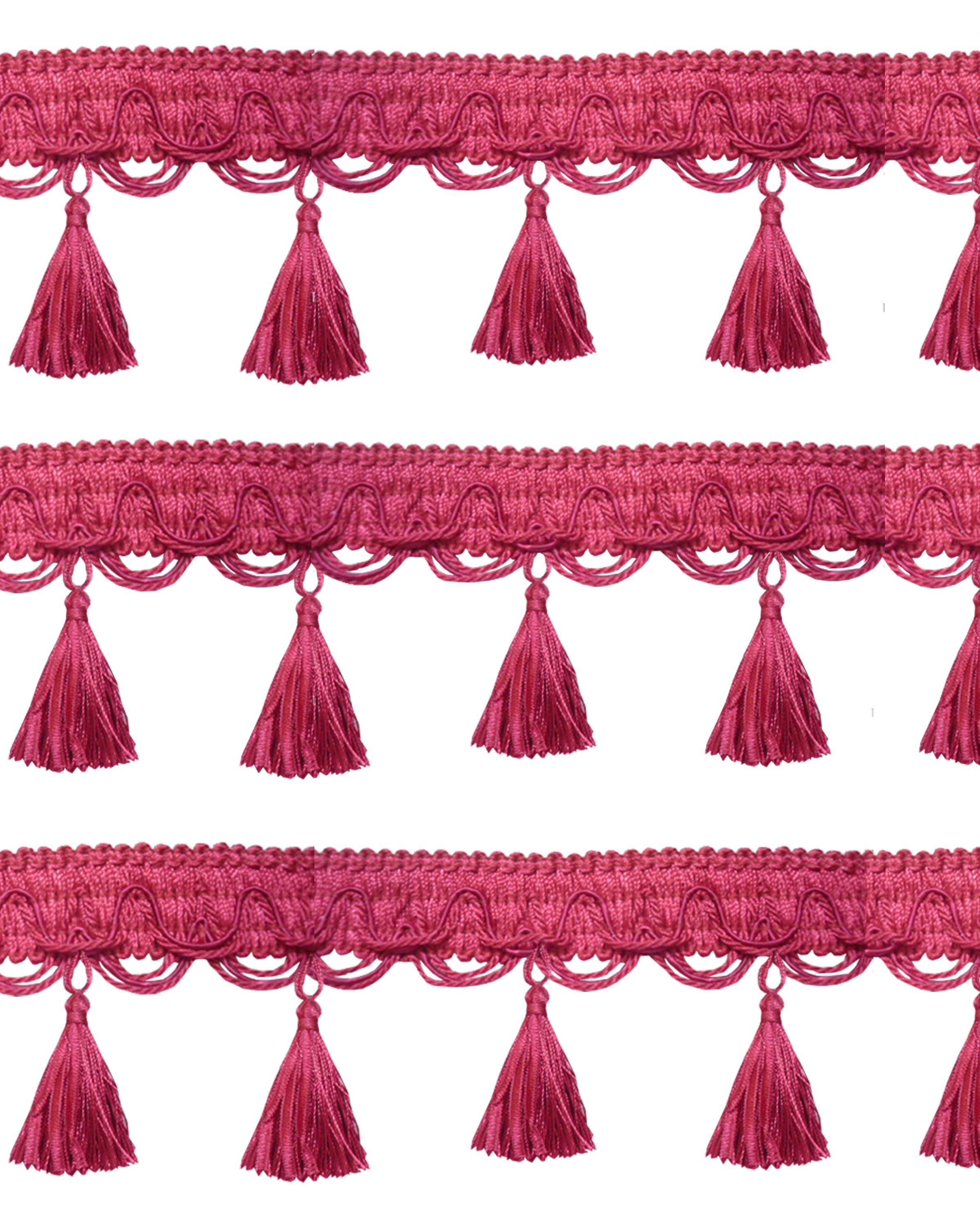 Fringe Tassels - Fuchsia Pink 90mm Price is per 5 metres