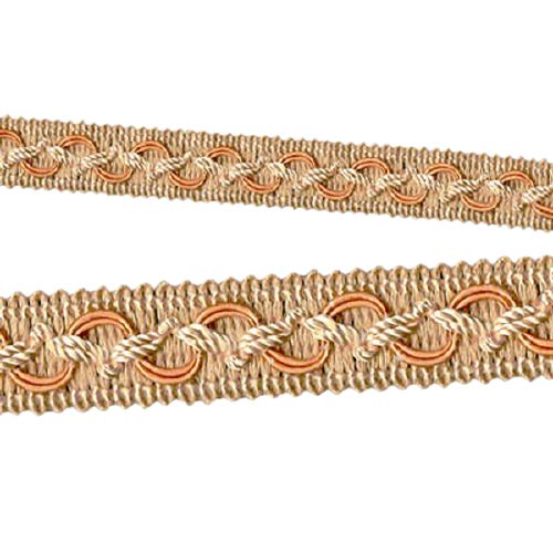 Fancy Braid - Gold / Cream 21mm Price is for 5 metres