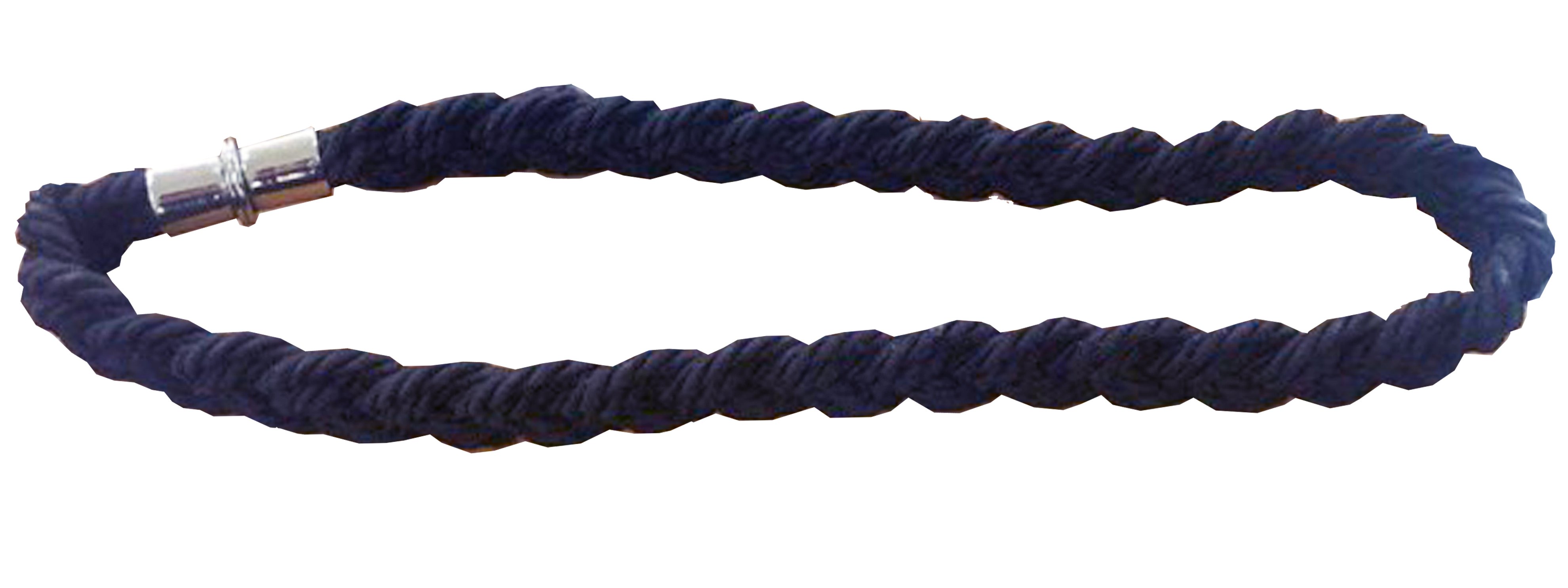 PAIR 2 pieces Natural Cotton Curtain Tie Backs with Rope Plaited Weave - Navy Blue 80cm