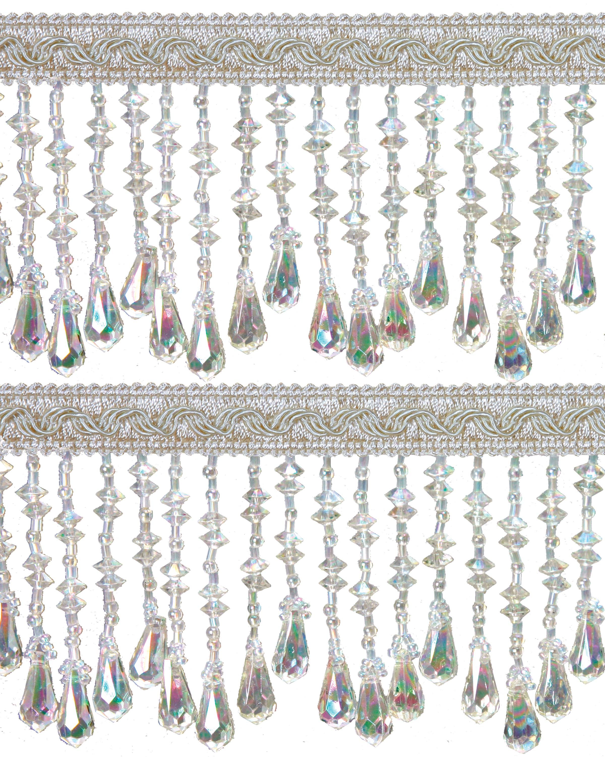 Fringe Beading - Pearlised 70mm Price is for 5 metres
