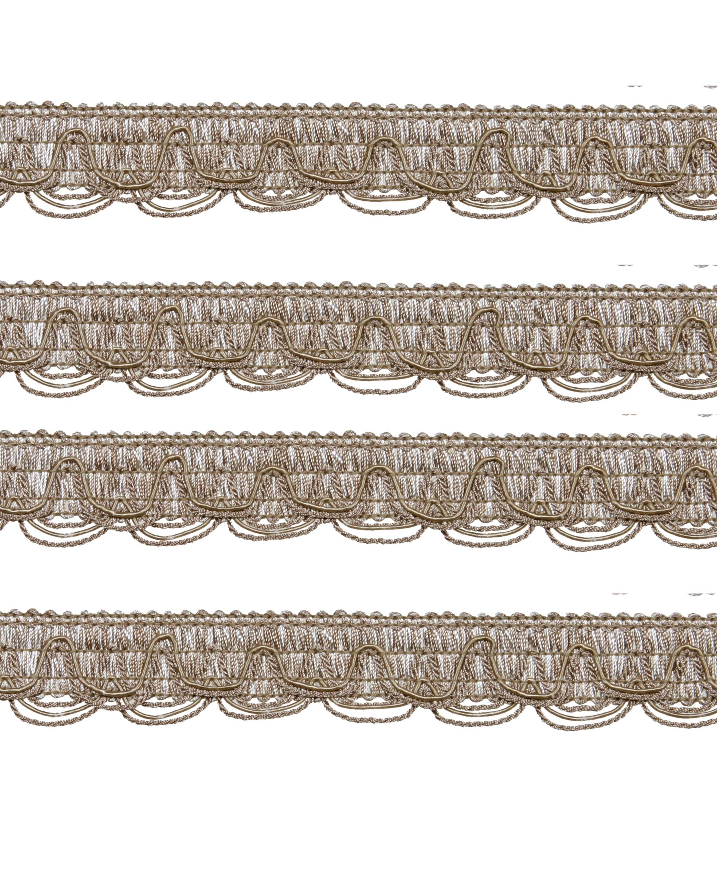 Scalloped Looped Braid - Beige 28mm Price is for 5 metres