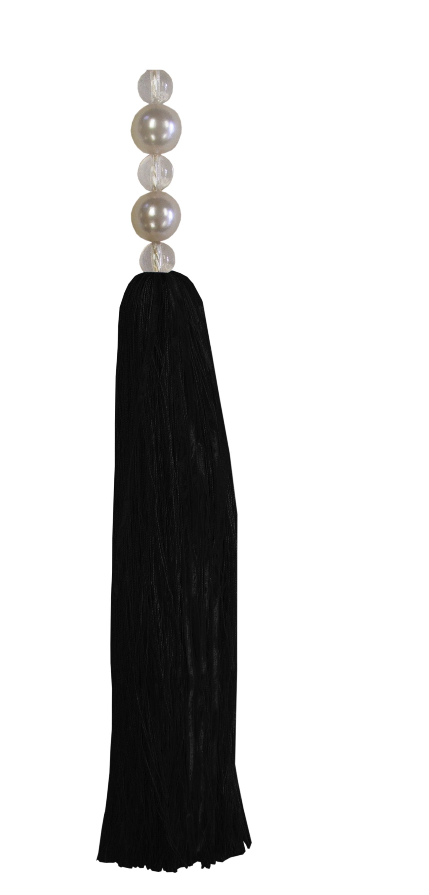 Tassel with Pearl Top - Black 25cm