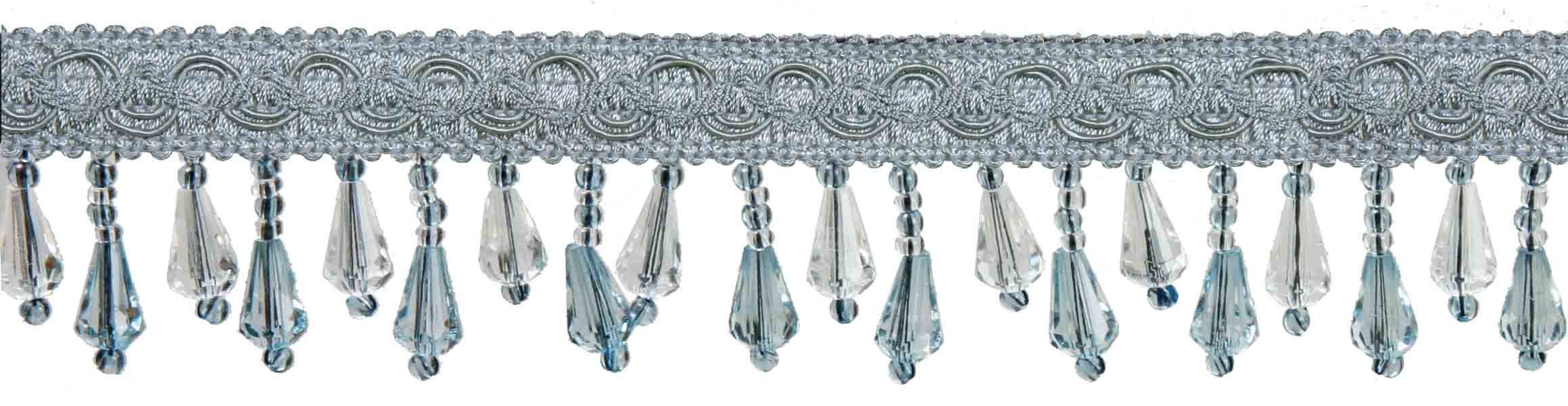 Fringe Beading Silver Braid 40mm Price is for 5 metres