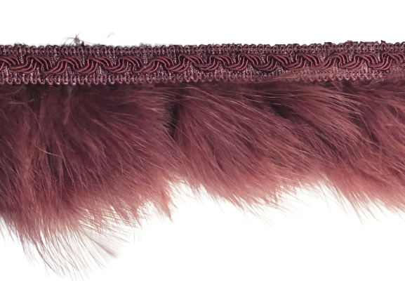 Fringe Feathers with Braid - Light Purple 80mm Price is per 10 metres