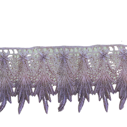 Victorian Fleur Scalloped Lace - Pale Pink / Mauve 7.5cm Price is for 5 metres