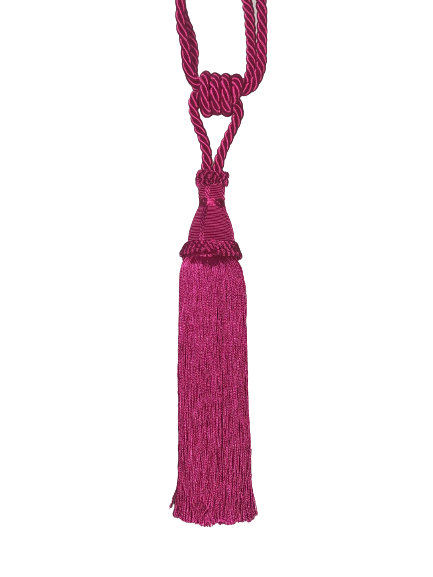 Pair 2 pieces Curtain Tie Backs - 30cm Tassel - Fuchsia Pink