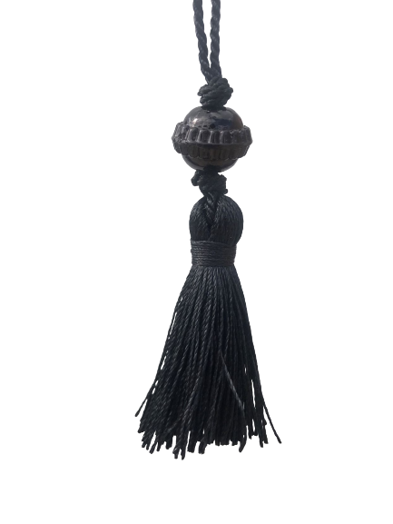 Small Tassel with Bead - BLACK 6.5 cm Pack of 5