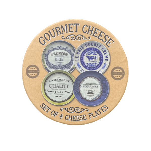 Cheese plates set of 4 Heritage Brand 7.5in 19.25cm diam